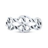 Attractive Infinity Celtic Knot Promise Oxidized Band Thumb Ring