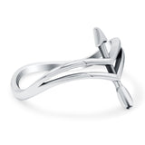 Arrow Band Oxidized Solid 925 Sterling Silver Thumb Ring (14mm)
