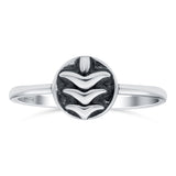 Tree Oxidized Band Solid 925 Sterling Silver Thumb Ring (8mm)