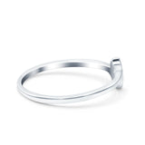 Hamsa Rhodium Plated Band Solid 925 Sterling Silver Thumb Ring (6mm)