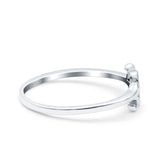Silver Rhodium Plated Band Solid 925 Sterling Silver Thumb Ring (5mm)