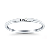 Infinity Oxidized Band Solid 925 Sterling Silver Thumb Ring (2.2mm)
