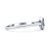 Flowers Oxidized Band Solid 925 Sterling Silver Thumb Ring (6mm)