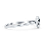 Flower Oxidized Band Solid 925 Sterling Silver Thumb Ring (7mm)