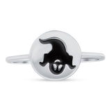 Ghost Oxidized Band Solid 925 Sterling Silver Thumb Ring (10mm)