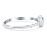 Heart Oxidized Band Solid 925 Sterling Silver Thumb Ring (6mm)
