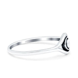Eye Oxidized Band Solid 925 Sterling Silver Thumb Ring (7mm)