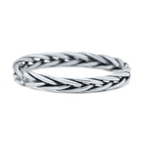 Unique Braided Criss Cross Celtic Pretty Traditional Oxidized Band Thumb Ring