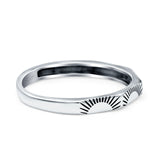 Oxidized Sunset Band Solid 925 Sterling Silver Thumb Ring (2.5mm)
