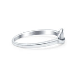 Wing Oxidized Band Solid 925 Sterling Silver Thumb Ring (5mm)