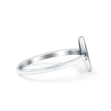Rose Ring Oxidized Band Solid 925 Sterling Silver Thumb Ring (9.5mm)
