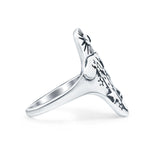 Celestial Hands Oxidized Band Solid 925 Sterling Silver Thumb Ring (21mm)