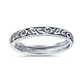 Braided Oxidized Band Solid 925 Sterling Silver Thumb Ring (3mm)