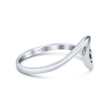 Sun Sunrise Sunset With Beautiful Shining Sun Sea Wave New Style Band Solid 925 Sterling Silver Thumb Ring (8.8mm)