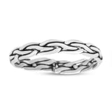 Attractive Eternity Braided Princess Twisted Rope Oxidized Band