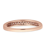 Diamond Stackable Wedding Band Half Eternity 10K Rose Gold 0.10ct Wholesale