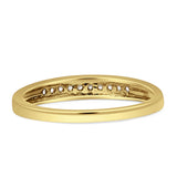 Diamond Stackable Wedding Band Half Eternity 10K Yellow Gold 0.10ct Wholesale