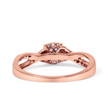 Infinity Twisted Rope Diamond Wedding Ring 10K Rose Gold 0.15ct Wholesale