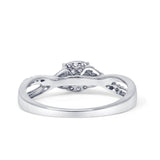 Infinity Twisted Rope Diamond Wedding Ring 10K White Gold 0.15ct Wholesale