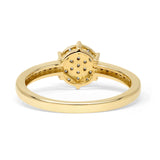 Diamond Star Ring Round 10K Yellow Gold 0.15ct Wholesale