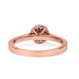 Halo Round Cluster Diamond Wedding Ring 10K Rose Gold 0.15ct Wholesale