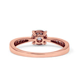 Halo Round Cluster Diamond Wedding Ring 10K Rose Gold 0.20ct Wholesale