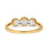 Diamond Flower Cluster Ring 
