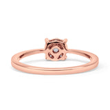 Solitaire Style Diamond Halo Ring 10K Rose Gold 0.14ct Wholesale