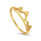 14K Yellow Gold Mountain Band Wedding Engagement Ring