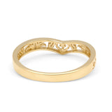 Heart Filigree Midi V Band Chevron Thumb Ring 14K Yellow Gold Wholesale