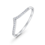 14K White Gold 0.19ct Round 4mm G SI Half Eternity Diamond Bands Engagement Wedding Ring