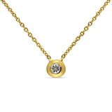 Diamond Solitaire Pendant Necklace 18 inch