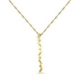 14K Yellow Gold 0.15ct Crystal Drop Diamond Pendant Chain Necklace 18" Long Wholesale