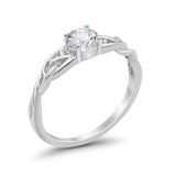 14K White Gold Solitaire Trinity Round 6.5mm D VS1 GIA Certified 1.01ct Lab Grown CVD Diamond Engagement Wedding Ring Size 6.5