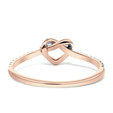 heart knot ring- Rose Gold