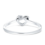 Heart Knot Ring- White Gold 