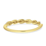 Diamond Infinity Twisted Wedding Band Half Eternity 14K Yellow Gold 0.11ct Wholesale