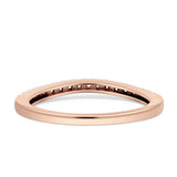 Diamond Stackable Wedding Band Half Eternity 14K Rose Gold 0.16ct Wholesale