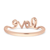  Love Script Ring- Rose Gold 