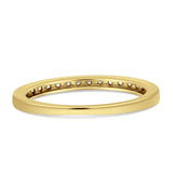 Diamond Half Eternity Wedding Ring Solid 14K Yellow Gold 0.13ct Wholesale