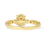 Oval Halo Vintage Style Diamond Ring