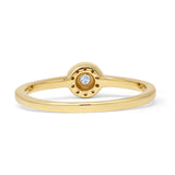 Halo Solitaire Bridal Ring 0.20ct Round Natural Diamond 14K Yellow Gold Wholesale