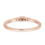 Minimalist Five Round Diamond Stackable Wedding Band 14K Rose Gold 0.10ct Wholesale