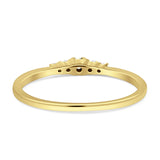 Minimalist Five Round Diamond Stackable Wedding Band 14K Yellow Gold 0.10ct Wholesale