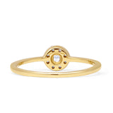 Minimalist 0.21ct Diamond Halo Engagement Ring 14K Yellow Gold Wholesale