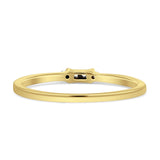 Stacking Baguette And Round Diamond Ring 14K Yellow Gold 0.07ct Wholesale