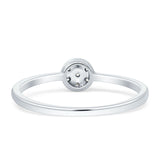 Minimalist Round Cluster Diamond Wedding Ring 14K White Gold 0.10ct Wholesale