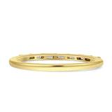 Diamond Stackable Ring Half Eternity Baguette 14K Yellow Gold 0.18ct Wholesale