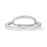 Open Oval O Ring 0.21ct Natural Diamond 4K White Gold Wholesale