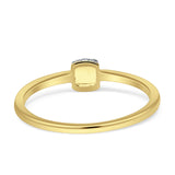 Diamond Cluster Ring Accent Square Statement 14K Yellow Gold 0.06ct Wholesale
